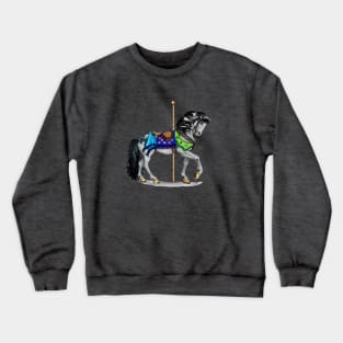 Carousel Horse White Crewneck Sweatshirt